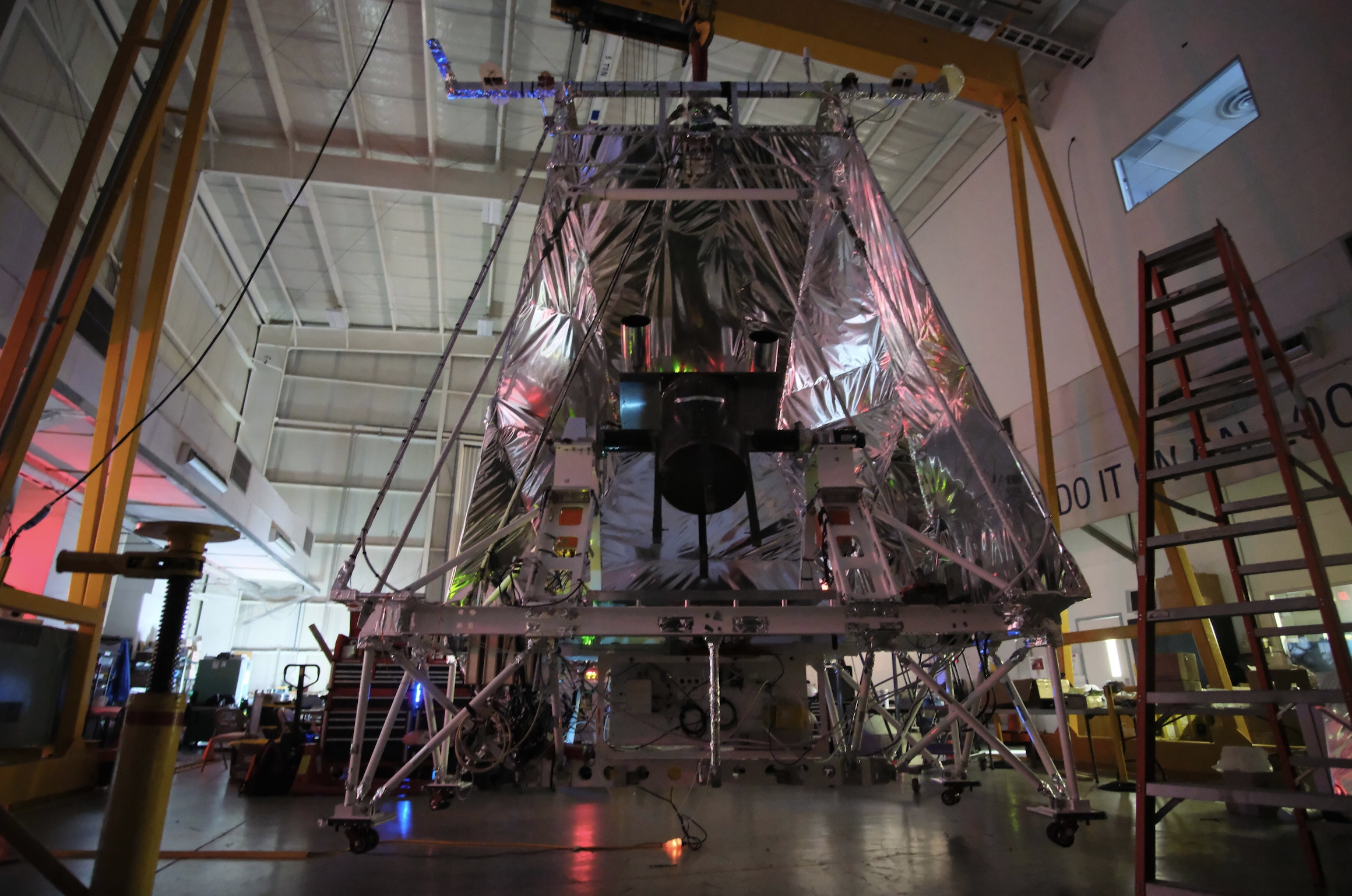 TIM during nighttime tests. Testing at night is critical to see how star trackers, which are the most precise sensor for pointing the gondola, are performing. PC: Evan Mayer (UArizona)