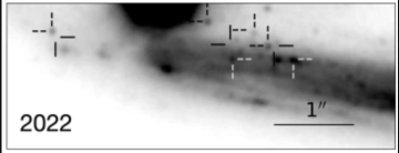 Thanks to gravitational lensing, astronomers were able to directly image stars across the enormous distance of 6.5 billion light-years, highlighted by "crosshair" markings in this close-up image of Abell 370 taken with the James Webb Space Telescope. Yoshinobu Fudamoto/NASA
